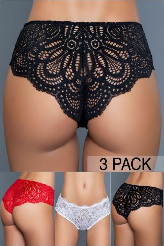 Astrid 3-pack Kanten Slips afbeelding