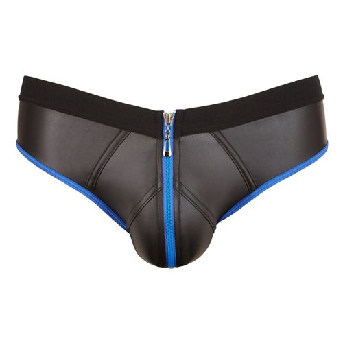 Image of Svenjoyment Underwear Slip Met Open Achterkant Zwart/Blauw