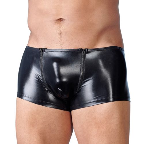 Image of Svenjoyment Underwear Wetlook Heren Boxer Met Rits