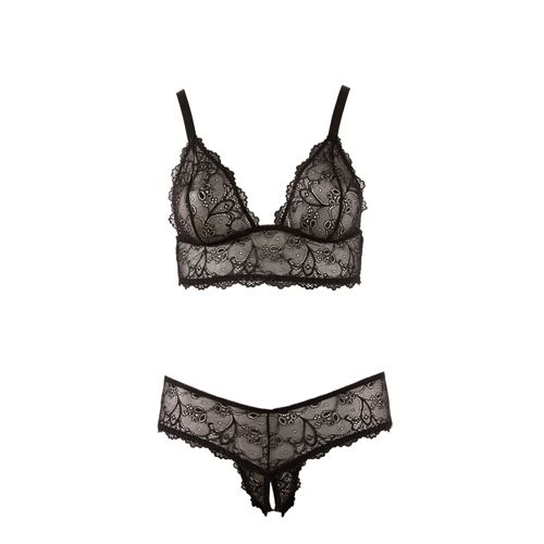 Image of Cottelli Collection Bra and crotchless Gstring 