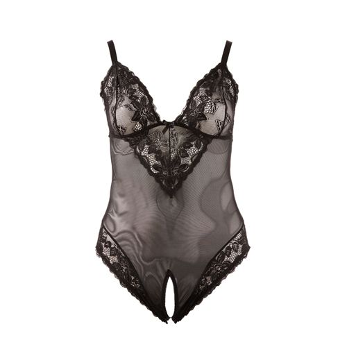 Image of Cottelli Collection Body Met Open Kruis Zwart 