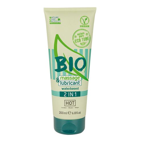 Image of HOT BIO 2 in 1 Waterbasis Glijmiddel En Massagegel 