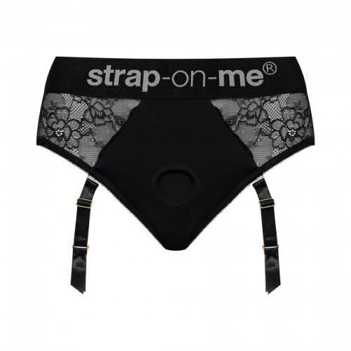 Image of Strap-On-Me Diva Luxe Kanten Strap On Harnas met Jarretels