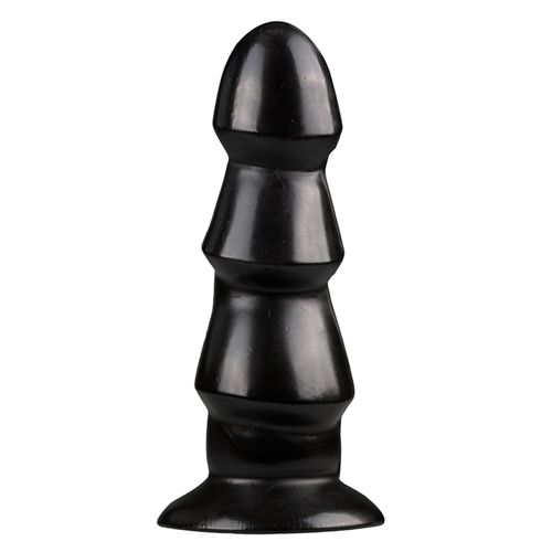 Image of All Black Zwarte Anaal Dildo Met Ribbels