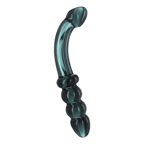 Image of Prisms Erotic Glass Hamsa GSpot/Prostaat Dildo Smoky Jade