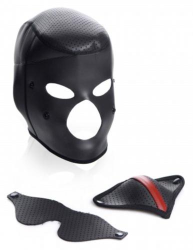 Image of Master Series Scorpion Hood Met Afneembare Blinddoek En Mondmasker 