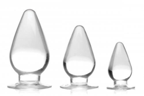 Image of Master Series Triple Cones Anaalplug Set van 3 Transparant