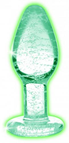 Glow-in-the-Dark Anaalplug Van Glas - Large afbeelding