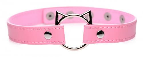 Image of Master Series Kinky Kitty Ring Slim Choker Roze