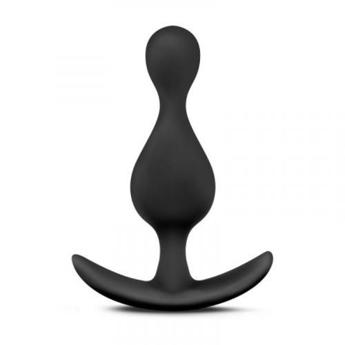 Anal Adventures Platinum - Wave Anaal Plug - Zwart afbeelding