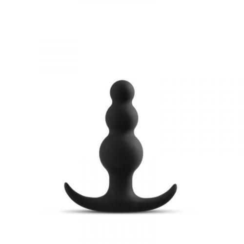 Anal Adventures Platinum - Beaded Anaal Plug - Zwart afbeelding