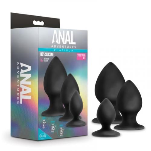 Image of Anal Adventures Platinum Stout Anaal Plug Set