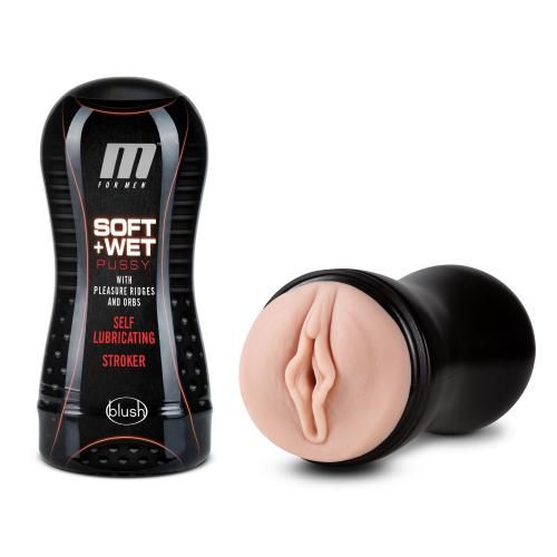 M for Men - Soft and Wet Masturbator Self Lubricating - Noppen & Ribbels afbeelding