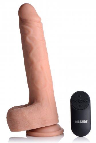 Image of Big Shot Vibrerende & Stotende Realistische XL Dildo Met Balzak 17.8 cm 