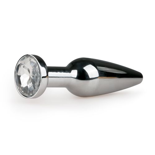 Image of Easytoys Anal Collection Metalen buttplug met diamant zilverkleurig