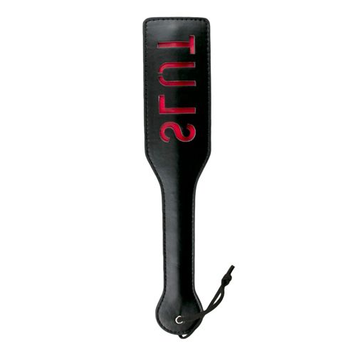 Easytoys Fetish Collection Zwarte leren paddle Slut
