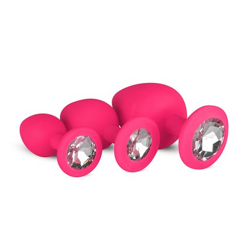 Image of Easytoys Anal Collection Siliconen Buttplug Met Diamant Roze