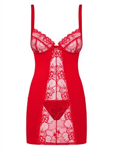 Image of Obsessive Heartina Negligé Met String Rood