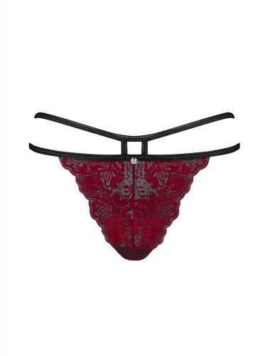 Sugestina Sexy Kanten Slip - Zwart/Rood - L/XL