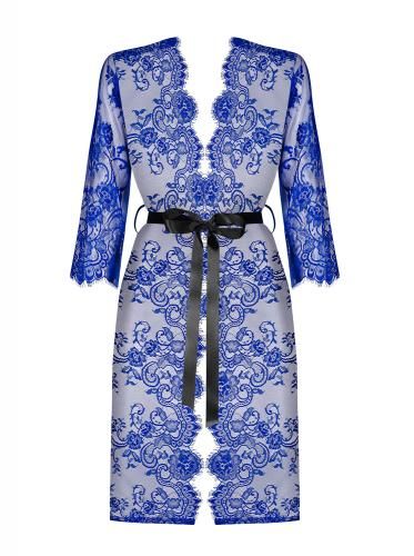 Obsessive Cobaltess Kanten Kimono Blauw