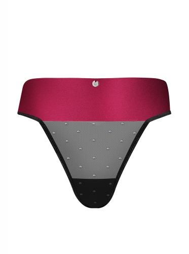 Image of Obsessive Tienesy String Met Sexy Strik Zwart/Rood 