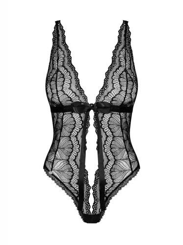 Isabellia Kanten Stringbody - Zwart afbeelding